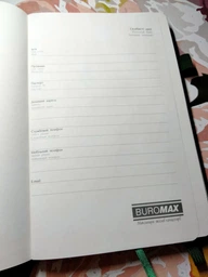 Книга записна Buromax Etalon 125х195мм 96 аркушів у лінію обкладинка зі штучної шкіри блакитний (BM.291260-14)