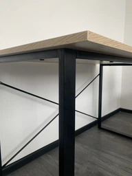 Компьютерный стол Ferrum-decor Дейв 75x140x70 черный ДСП Дуб Сан-Марино 16мм