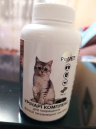 Вітаміни Provet PROFILINE для котів УРІНАРІ комплекс для поліпшення функції сечовивідної системи 180 таб
