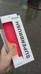 Гребінець для волосся Janeke Superbrush small Жовтий з білим фото от покупателей 2
