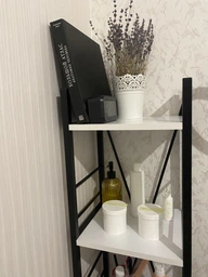 Этажерка 4/34 Ferrum-decor Серии Конект 120x34x28 черный ДСП Дуб Сонома Трюфель 16мм (XK00239) фото от покупателей 2