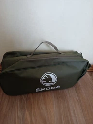 Сумка-органайзер в багажник з логотипами Skoda зелений розмір 50 х 18 х 18 см (03-030-2Д)