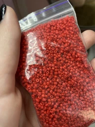 Бисер круглый с отверстием 3 мм 100 г Красный (BS-014)