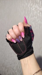 Жіночі рукавички для фітнесу Contraband Pink Label 5237 Sugar Skull Gloves (Рожевий S) фото від покупців 6