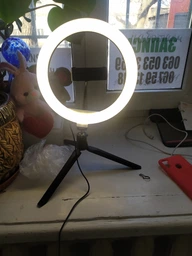 Селфи кольцо светодиодное на штативе с держателем для телефона Selfie ring light, диаметром 26 см, 3 цвета подсветки (100612)