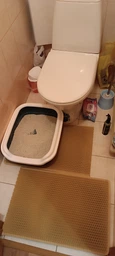 Килимок двошаровий для котячого лотка (туалета) "CAT IN BOX" EVA Cat mat 60х40 см бежевий фото від покупців 13