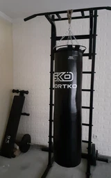 Боксерский мешок SPORTKO ПВХ 140 см/35 см/50 кг красный фото от покупателей 3