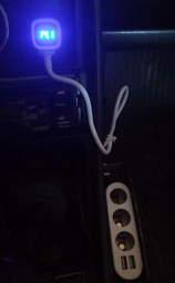 Разветвитель прикуривателя для авто на 3 гнезда (тройник автомобильный) Hoco with LCD 3 in one Z13 Автомобильное зарядное устройство фото от покупателей 1