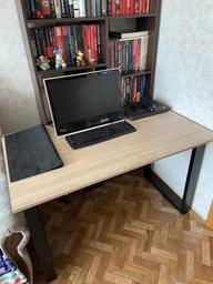 Письменный стол Ferrum-decor Драйв 750x1000x700 Черный металл ДСП Дуб Сонома 16 мм (DRA067)
