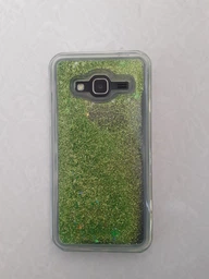 Чехол Glitter для Samsung Galaxy J3 2016 / J300 / J320 Бампер жидкий блеск зеленый фото от покупателей 1