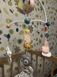 Музыкальный мобиль на кроватку Baby Bell Animals с проектором и пультом управления фиолетовый фото от покупателей 4