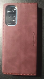 Чохол-книжка CaseMe із нубуку для Xiaomi Redmi Note 11S 5G Бордовий фото від покупців 2