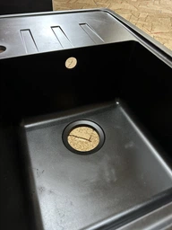 Гранитная мойка для кухни AquaMill MAYAMI бежевая + Смеситель фото от покупателей 12