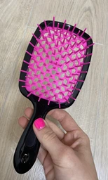 Расческа для волос Super Hair Brush Желтая с зеленым