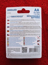 Акумулятор Esperanza AA 2000mAh Ni-MH 4 blue (EZA104B) фото від покупців 1
