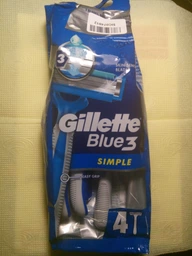 Одноразовые станки для бритья (Бритвы) мужские Gillette Blue 3 Simple 4 шт (7702018429622) фото от покупателей 1