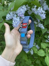 Ошейник для собак из восстановленного хлопка WAUDOG Re-cotton с QR паспортом светоотражающий пластиковый фастекс Ш 25 мм Дл 33-49 см (02924Collar) фото от покупателей 3