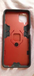 Чехол Iron Ring для Samsung Galaxy A12 2021 / A125 бампер противоударный с подставкой Red фото от покупателей 1