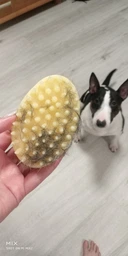 Силиконовая щетка для короткой шерсти собак и кошек Doggy Man Honey Smile L (арт. 9368) фото от покупателей 12