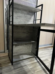Стіл книжка з етажеркою Практик 1 Ferrum-decor 1200x640x990 Чорний метал ДСП Дуб Артизан 16 мм (FRD-104616) фото від покупців 5