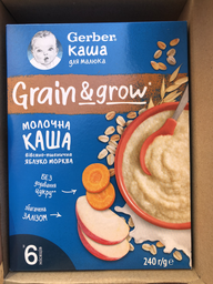 Дитяча молочна каша Gerber Вівсяно-пшенична Яблуко-Морква для дітей із 6 місяців 240 г (7613287944528) фото від покупців 18