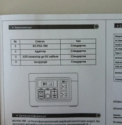 Портативная зарядная станция XO PSA-700 614 Wh (6920680834341)