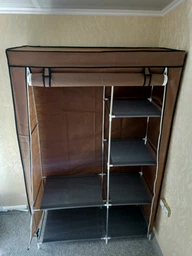 Тканинна шафа для речей Ason Storage Wardrobe 88105 2 секції 105 х 45 х 170 см Коричнева (51692BR)