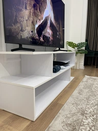 ТВ тумба Id27-178 Ш 1400 / В 526 / Г 398 Белый фото от покупателей 6