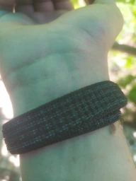 Ремешок нейлоновый MRK для фитнес браслета Xiaomi Mi Band 7/6/5/4/3 Черный+dark blue (mrk6388) фото от покупателей 15