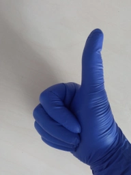 Перчатки нитриловые (XS) Mercator Medical Nitrylex Basic синие (17203400) 200 шт 100 пар (10уп/ящ) фото от покупателей 3