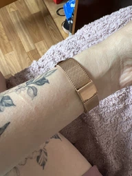 Mеталлический ремешок Миланская Петля Milano Jobs Xiaomi Mi Band 6/5/4/3 золото (mrk3064) фото от покупателей 16