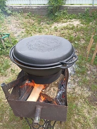 Казан Maysternya 12 л, Ø 40см чавунний WOK з кришкою-сковородою. Вага 12кг (V12CP)