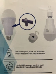 Led Лампочка 22W со сменным аккумулятором 3600Mah до 6 часов автономной работы, аварийная