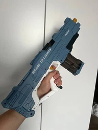 Электрический водяной пистолет Combat Water Gun, голубой, игрушка для детей, автоматический бластер фото от покупателей 1