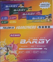 Упаковка батончиків BARGY ЕНЕРГЕТИЧНЕ АСОРТІ 12 шт. х 40 г фото от покупателей 9