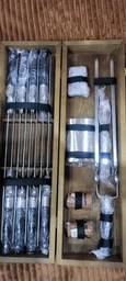 Подарунковий набір шампурів Metalzavod PN-KozakDark Козак у дерев'яному кейсі подарунок чоловікові, куму, брату, другові, батькові, керівнику фото від покупців 4