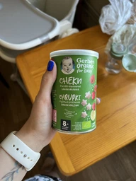 Рисово-пшеничные снеки Gerber с Бананами и Малиной для детей с 8 месяцев 35 г (7613037307641) фото от покупателей 12