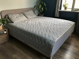 Покрывало Sonex Bora Bora двустороннее 220x240 + Наволочка 50x70 2 шт Коричневое с серым (SO102399) фото от покупателей 8