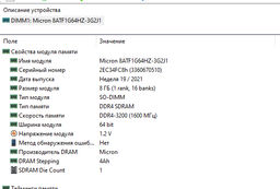 Оперативна пам'ять Micron SODIMM DDR4 8Gb 3200MHz PC4-25600 (MTA4ATF1G64HZ-3G2E2) фото від покупців 12