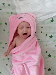 Дитячий рушник з капюшоном DREAM TOWELS ВЕДМЕДИК 76Х92 (DM-1001)