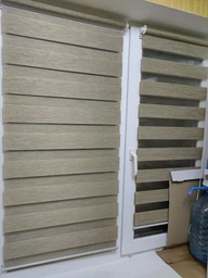 Ролета день ночь TyulPan Бамбук 35x170 см Коричневый фото от покупателей 1