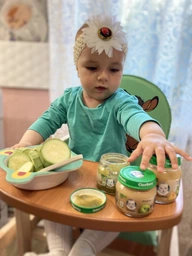 Дитяче пюре Gerber Яблуко з 6 місяців 80 г (7613033514036) фото від покупців 18