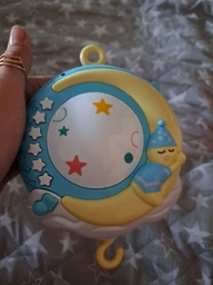 Музыкальный мобиль на кроватку Baby Bell Moon 3 в 1 с ночником, проектором и пультом управления голубой