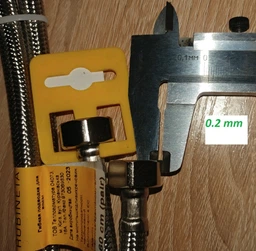 Комплект шлангов для смесителя RUBINETA M10x1/2" 70 см (длинная/короткая игла) 617070 фото от покупателей 8