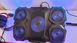 Охолоджувальна підставка для ноутбука Esperanza (EGC107) (Breva) with mobile phone stand Black/RGB фото от покупателей 1