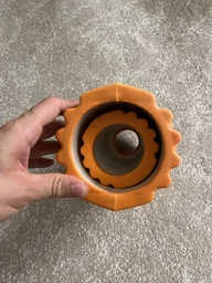 Массажный ролик EasyFit Grid Roller Double 33 см (цилиндр, роллер МФР) двойной оранжевый массажер для спины, ног, рук, шеи