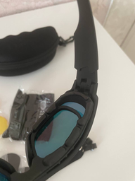 Захисні військові тактичні окуляри з діоптріями Daisy C6 Black + 4 комплекти лінз