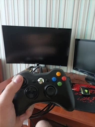 Проводной игровой геймпад для приставки Xbox 360 и PC (Чёрный) джойстик контроллер с коробкой AdlerGame (360-08) фото от покупателей 9