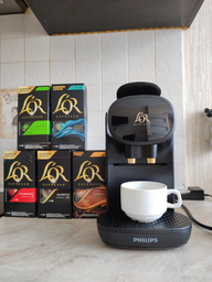 Кофеварка капсульная PHILIPS L'OR BARISTA Sublime (LM9012/60) + дегустационный сет кофе в капсулах L'OR (50 капсул) (8711000683965) фото от покупателей 4