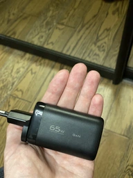 Зарядний пристрій Essager GaN 65W чорний, швидка зарядка PD3.0 фото від покупців 2